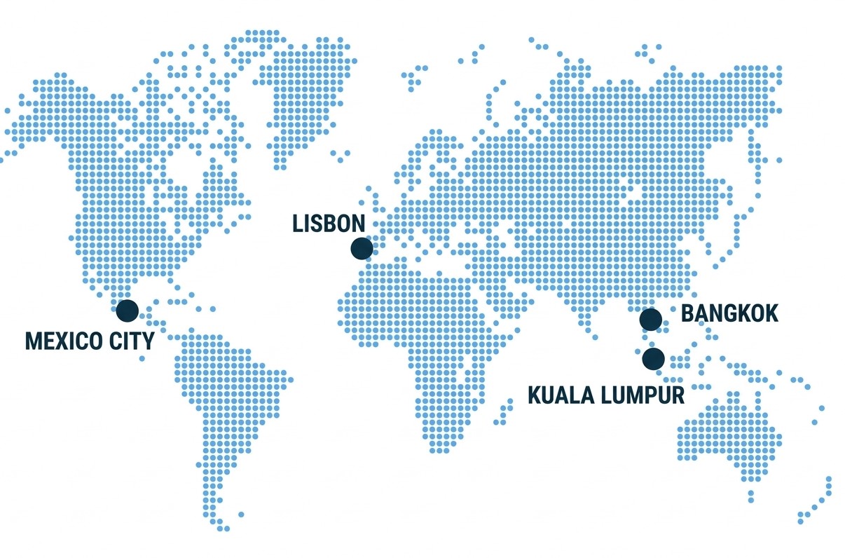 World map showing FIRE Abroad chapter locations